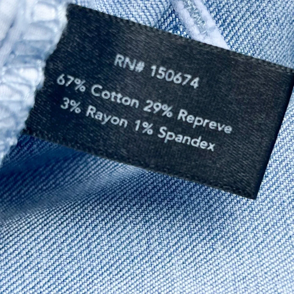 Boston Proper Cropped Denim‎ Jeans High Rise Wide Leg Light Wash Womens 4
